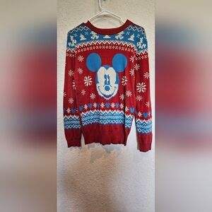 Men's Disney Celebrate Together Mickey Mouse Long Sleeve Pull-over Sweater Small